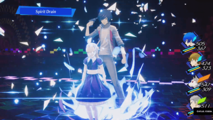 Persona 3 Reload (P3R) - Using Spirit Drain on the Reaper
