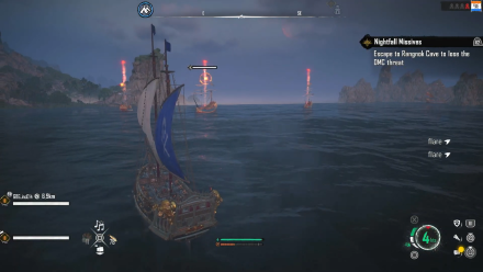 Skull and Bones - Sail away before the DMC discovers the Usurper