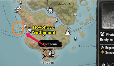 Skull and Bones - Bloody Bones Legacy Hovohovo shipwreck location