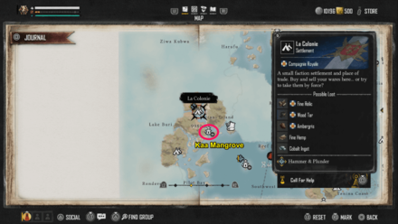 Skull and Bones - La Colonie Map Location