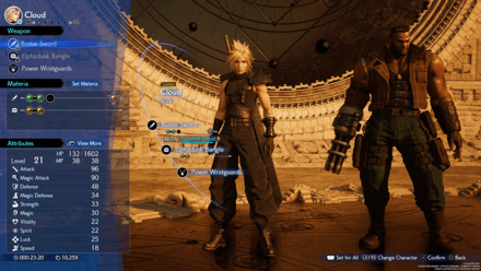 FF7 Rebirth - How to Equip Weapons