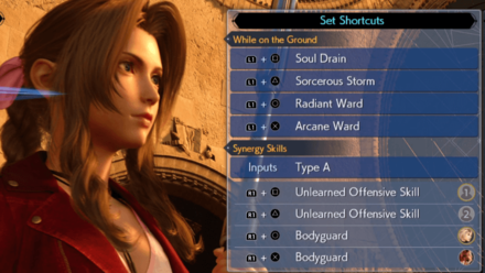 FF7 Rebirth - Materia and Equipment Menu -  Set Shortcuts