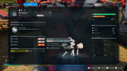 Palworld - Direhowl with Fierce Fang