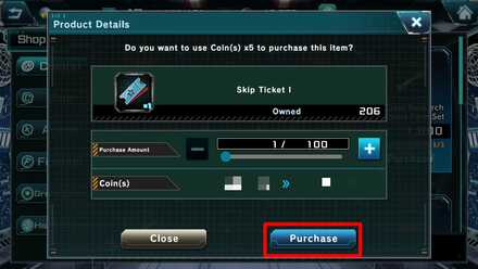 Buying Items at the Shop