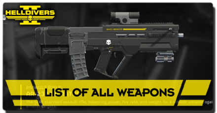 Helldivers 2 - Best Weapons Tier List