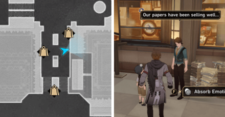 Honkai Star Rail - Calm Gear Location - Journalists Discussing Newspaper Sales