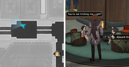 Honkai Star Rail - Happy Gear Location - Pepeshi Sitting at a Table