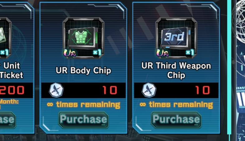 Body Chips - Gundam UC Engage