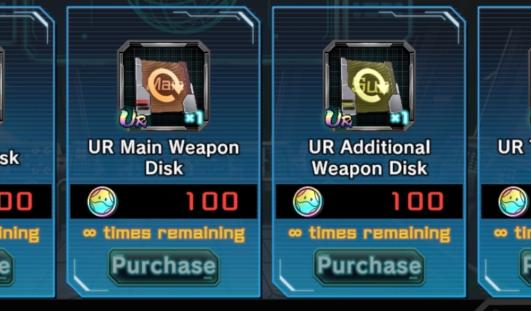 Body and Weapon Disks - Gundam UC Engage