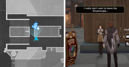 Honkai Star Rail - Sad Gear Location - Lost Woman West of Oti Mall Space Anchor in Golden Hour