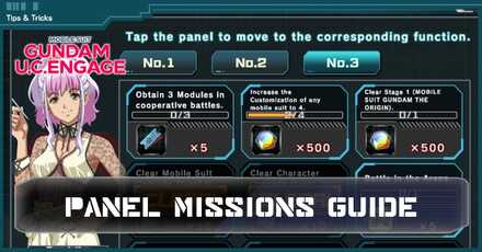 Panel Missions Guide - Gundam UC Engage