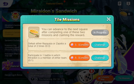 Pokemon UNITE - Complete Tile Missions