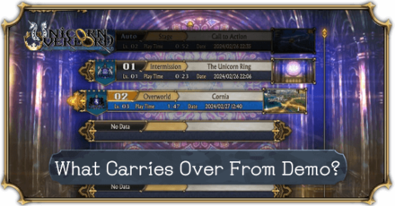 Unicorn Overlord - Demo Length What Carries Over From Demo?