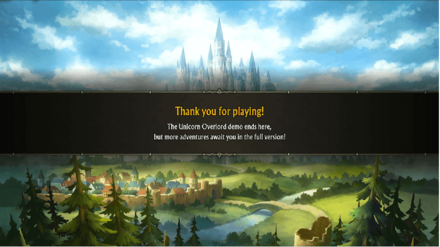 Unicorn Overlord - Demo end screen