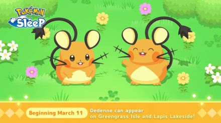 Pokemon Sleep - Dedenne Arrives March 11