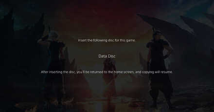 Final Fantasy 7 Rebirth - Insert the Data Disc Error