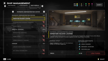 Helldivers 2 - Managing Ship Modules