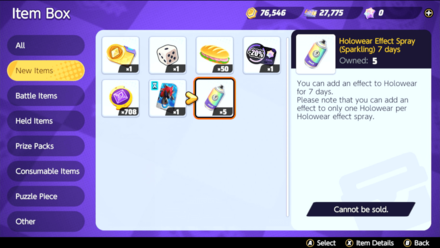 Pokemon UNITE - Holowear Effect Spray in Item Box.png