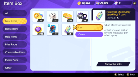 Pokemon UNITE - Holowear Effect Spray Use.png