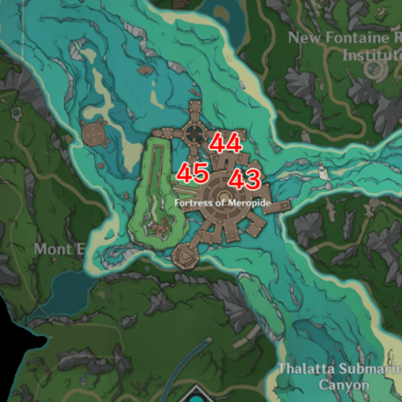 Genshin - Fontaine Remarkable Chest Underwater Map for 4.1