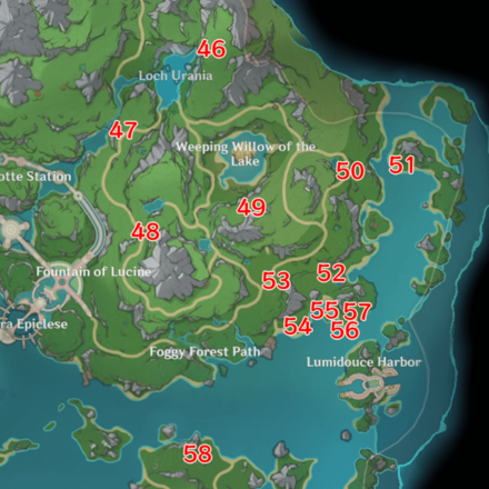 Genshin - Fontaine Remarkable Chest Map for 4.2