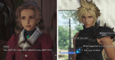 FF7 Rebirth - Speak to Chloe to hear the details