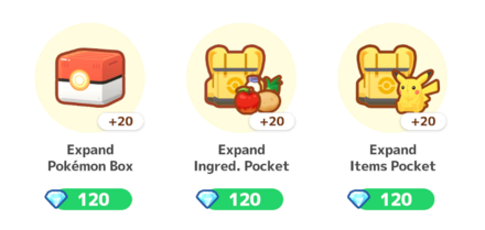 Pokemon Sleep - Inventory Upgrades