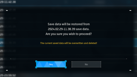 Palworld - Loading a Backup will Overwrite Current Save File