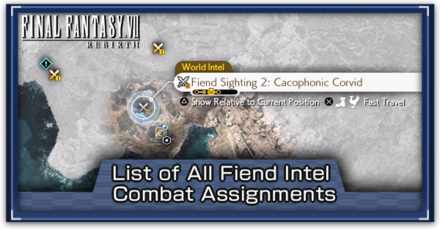 FF7 Rebirth - List of All Fiend Sighting Combat Assignment