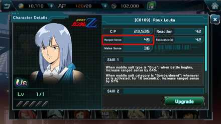 Pilot Ranged Sense - Gundam UC Engage