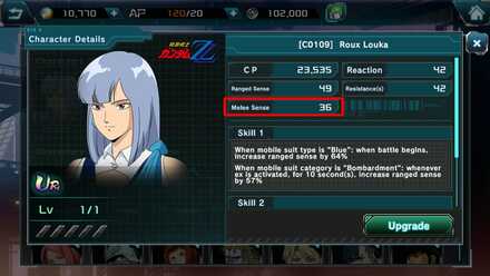 Pilot Melee Sense - Gundam UC Engage