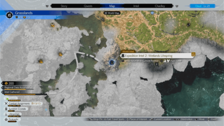 FF7 Rebirth - Expedition Intel 2: Wetlands Lifespring Map Location