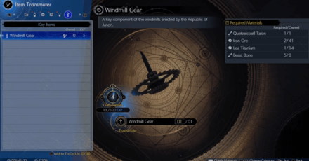 FF7 Rebirth - Craft Windmill Gear
