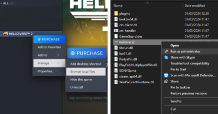 Helldivers 2 - Run as administrator