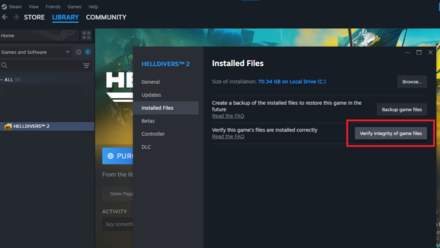 Helldivers 2 - Verify files