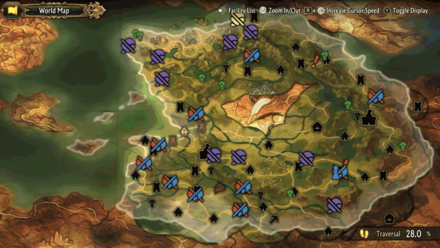 Unicorn Overlord - World Map of unlockable Characters