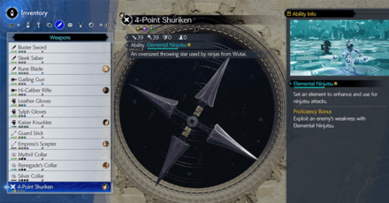 Final Fantasy 7 Rebirth - 4-Point Shuriken