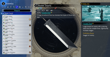 Final Fantasy 7 Rebirth - Buster Sword