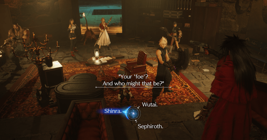 FF7 Rebirth - Vincent asking who your foe is