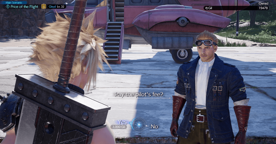 FF7 Rebirth - Cid pilot