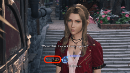 FF7 Rebirth Romance Dialogue Choices Are Visible.png