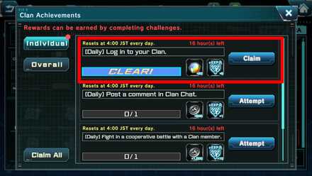 Clan Achievements - Mobile Suit Gundam UC Engage