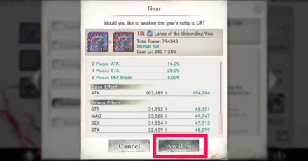awaken gear set 2