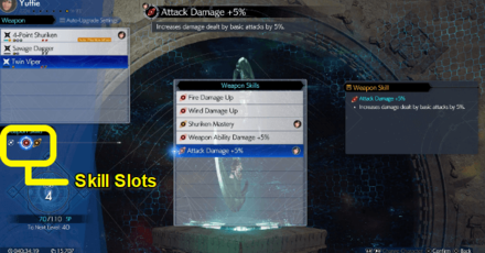FF7 Rebirth - Weapon Upgrades Skill Slots