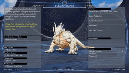 Final Fantasy 7 Rebirth - Fulvum Varanus