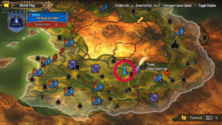 Unicorn Overlord - Divine Shard Cornia 33 Map Location