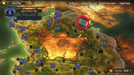 Unicorn Overlord - Divine Shard Cornia 41 Map Location