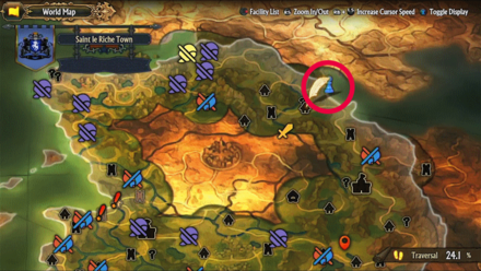 Unicorn Overlord - Divine Shard Cornia 42 Map Location