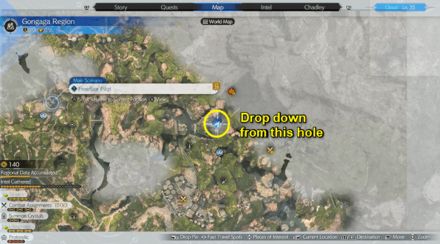 FF7 Rebirth - Gongaga Phenomenon Intel 2 Map