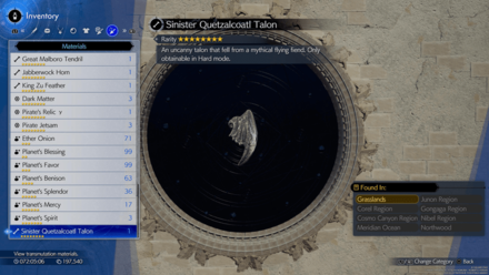 FF7 Rebirth - Sinister Quetzalcoatl Talon